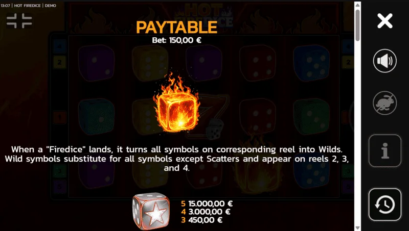 Hot Fire Dice – symboles et Scatter Pays sur le terrain